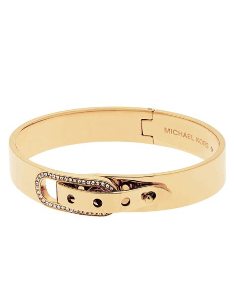 michael kors armbänder gold|michael kors buckle bracelet.